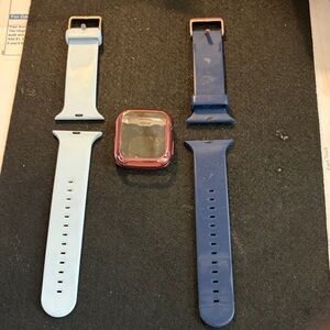heyday Smartwatch Case with Blue and Pink Straps